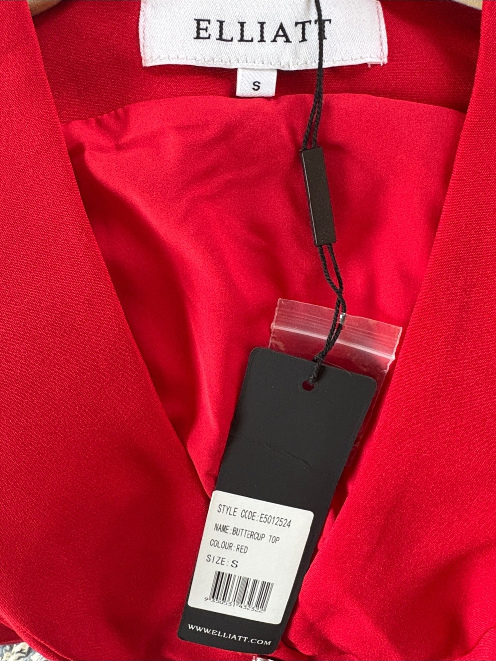 NWT ELLIATT Buttercup Top in Red Small - Picture 5 of 6